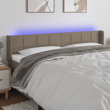  tópszínű szövet LED-es fejtámla 203 x 16 x 78/88 cm ágy és ágykellék