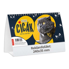 TOPTIMER Asztali naptár képes TOPTIMER T058 álló fehér lapos Cicák 2024. naptár, kalendárium