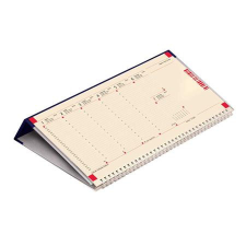 TOPTIMER Naptár, asztali, fekvő, TOPTIMER, jegyzetblokkos, kék naptár, kalendárium