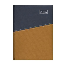 TOPTIMER Naptár, tervező, A5, napi, TOPTIMER Duplex, kék-mustár (NKD021KMU) határidőnapló