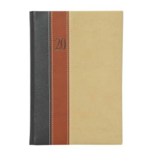 TOPTIMER Naptár, tervező, A5, napi, TOPTIMER "Fashion", antracit-barna-bézs határidőnapló