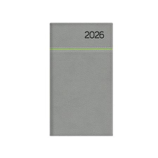 TOPTIMER Zsebnaptár, álló elrendezésű, TOPTIMER, Young, szürke-zöld (NKY035SZZU) naptár, kalendárium