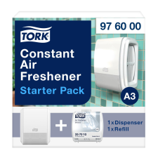Tork folyamatos adagolású légfrissítő készülék, illatpatronnal A3, fehér SCA976000 tisztító- és takarítószer, higiénia