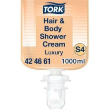 Tork Folyékony szappan, 1 l, S4 rendszer, TORK "Luxury", tusoláshoz és hajmosáshoz tisztító- és takarítószer, higiénia