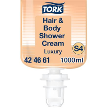 Tork Folyékony szappan, 1 l, S4 rendszer, TORK &quot;Luxury&quot;, tusoláshoz és hajmosáshoz tisztító- és takarítószer, higiénia
