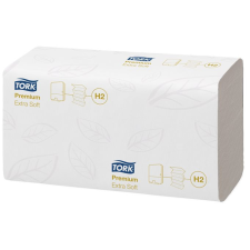 Tork Kéztörlő, Interfold hajtás, H2 rendszer, 2 rétegű, 100 lap, Premium, TORK "Xpress Extra Soft Multifold", fehér