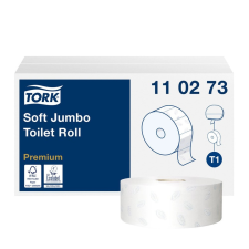 Tork Toalettpapír 2 rétegű közületi átmérő: 26 cm 6 db/csomag Soft Jumbo T1 Tork_110273 hófehér higiéniai papíráru