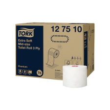 Tork Toalettpapír 3 rétegű duplatekercses 70 m/tekercs 27 tekercs/karton Premium Mid-size T6 Tork_127510 fehér higiéniai papíráru