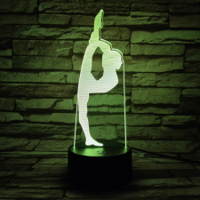 Tornász lány 7 színű 3D led lámpa világítás