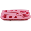 Toro szilikon jégkocka forma + szívószál, szív, rózsaszín