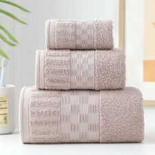  Törölköző Boho Bézs szélén kockás 30x50cm 10db-os csomag lakástextília