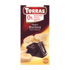 Torras Banános étcsokoládé hozzáadott cukor nélkül 75g diabetikus termék