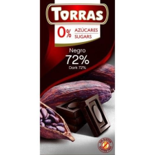 TORRAS GLUTÉNMENTES ÉTCSOKOLÁDÉ 72% HOZZÁADOTT CUKOR NÉLKÜL 75 G gluténmentes termék