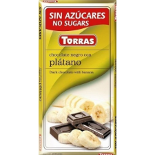 TORRAS GLUTÉNMENTES ÉTCSOKOLÁDÉ BANÁN CUKOR NÉLKÜL 75 G gluténmentes termék