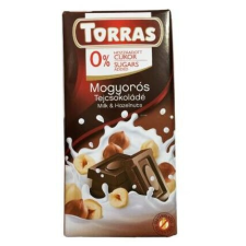 Torras Mogyorós tejcsokoládé hozzáadott cukor nélkül 75 g csokoládé és édesség