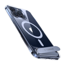 Torras Pstand védőtok iPhone 15 Pro Max átlátszó tok és táska