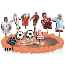 TORT TOPPERS dekorációs készlet - LEWANDOWSKI FOOTBALL 10db. party kellék