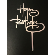 Torta beszúró " Happy Birthday" - 38. (ezüst) sütés és főzés