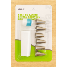  Torta díszítőcső szett habzsákkal és csatlakozóval, 6 db-os sütés és főzés