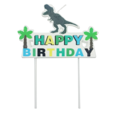  Torta gyertya – Happy Birthday - Dinoszaurusz party kellék