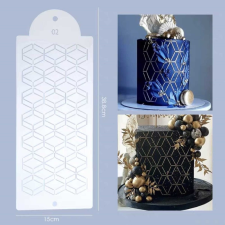  Torta stencil, geometria 15x38,8cm sütés és főzés