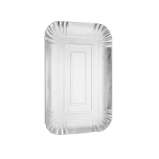  Torta tálca, torta alátét ezüst, 25x18 cm-5db sütés és főzés