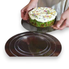  Tortaalátét műanyag 30 cm, áttetsző 5 db sütés és főzés