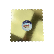  Tortakarton, négyzet, arany, 30×30 cm (5 db) party kellék