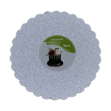 Tortakarton, torta alátét ezüst, 30 cm, kör, csillogós-5db sütés és főzés