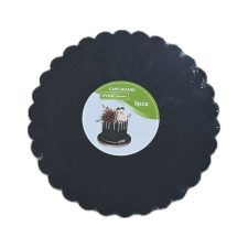 Tortakarton, torta alátét fekete, 28cm, kör csipkés-5db sütés és főzés