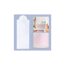  Tortastencil hullámos négyzetek 35*15 cm, műanyag sütés és főzés