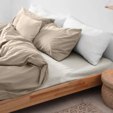  Törtfehér színű flanel gumis lepedő 160x200 cm-es matracra lakástextília
