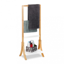 Törülközőtartó bambusz natúr-fehér 103x41x28 cm 10024981 fürdőszoba kiegészítő