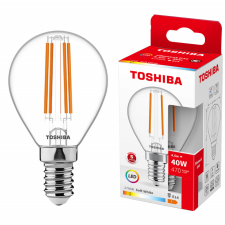 Toshiba Żarówka LED E14 G45 4,5W = 40W 470lm 2700K Ciepła Filament TOSHIBA izzó