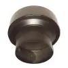 TOTYA Acél füstcső szűkítő 180-130, vegyestüzelésű kazánhoz, vastagfalú (2mm), fekete