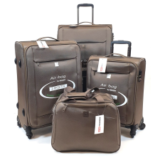 TOUAREG négykerekes, bronz, 4 részes bőröndszett TG-6650/szett-4db kézitáska és bőrönd