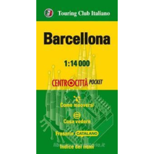 Touring Club Italiano Barcelona térkép, Barcelona várostérkép zsebtérkép 1:14e TCI térkép