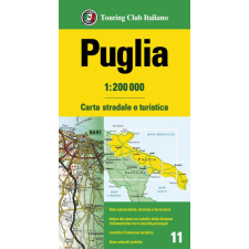Touring Club Italiano Puglia autós térkép TCI 1:200 000 térkép