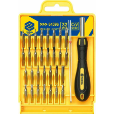 Toya Csavarhúzó cserélhető végekkel cr-v kpl. 32 db (64396) szerszám kiegészítő