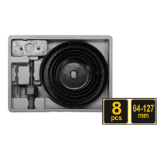 Toya KÖRKIVÁGÓ KÉSZLET FÁHOZ (MŰANYAG DOBOZBAN) , 8DB, MÉLYSÉG: 25MM, 65-130MM (22571) szerszám kiegészítő