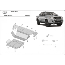  Toyota Hilux III 2004-2015 - Motor- és hűtővédő lemez autóalkatrész