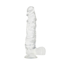 Toyz4Lovers Zselatinos, erősen erezett dildó herékkel és tapadókoronggal 24 cm műpénisz, dildó