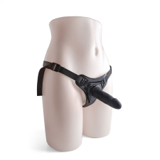 Toyz 4 Lovers strap-on hám, realisztikus dildóval (fekete) műpénisz, dildó