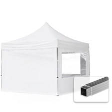  TP 3x3m összecsukható alumínium pavilon, 4 db oldalfallal - fehér kerti bútor