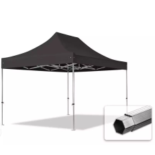  TP 3x4,5m összecsukható aluminium 800N pavilon, oldalfal nélkül - fekete kerti bútor