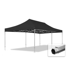  TP 4x8m összecsukható aluminium 800N pavilon, oldalfal nélkül - fekete kerti bútor