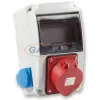 TP Electric 3318-002-2200 Ipari doboz szerelt 130x220 1x(4P16A) + 2x(2P+F) IP44