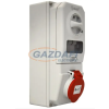 TP Electric 3405-307-0600 Interlock, tokozott csatlakozó aljzat leválasztó kapcsolóval és biztosíték aljzattal 5x16A, IP 44
