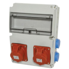 TP Electric IPARI CSATLAKOZÓ DOBOZ 4x 2P+F, 1x 5P16A és 1x 5P32A villanyszerelés