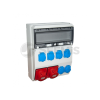TP Electric IPARI DOBOZ SZERELT 300X400MM, IP44, 2X(5P16A) + 6X(2P+F), GYORSCSATLAKOZÓS ALJZATOKKAL